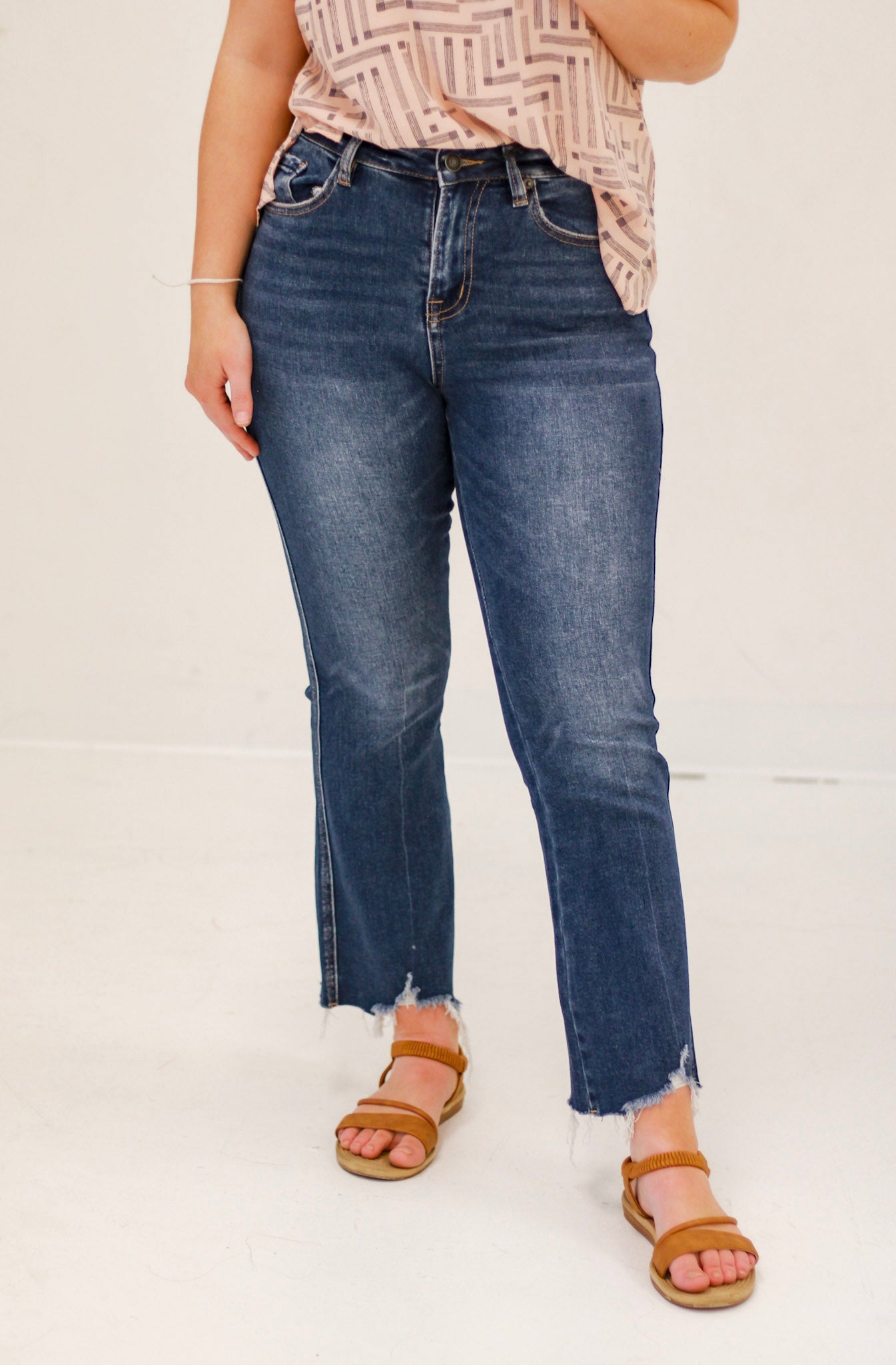 You Have Control Cropped Tummy Control Jeans in Navy - Allure Clothing  Boutique