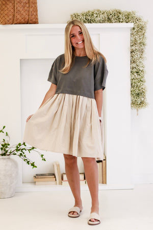 Make You Mine Pleated Skirt Dress