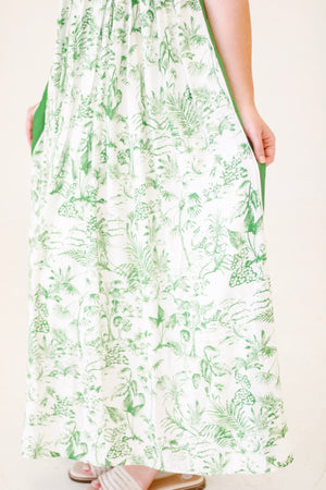 Beach Breeze Dress in Palm Green