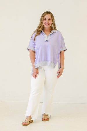 Sunshine Summer Vibing Top in Lavender