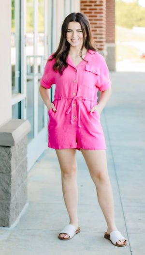 Summer Loving Pink Romper