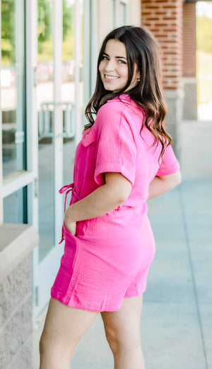 Summer Loving Pink Romper