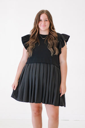 Flirty Fusion Dress in Black