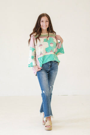 Wild as Her Mixed Print Top by Oli & Hali