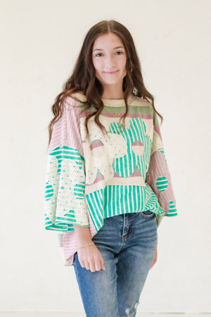 Wild as Her Mixed Print Top by Oli & Hali