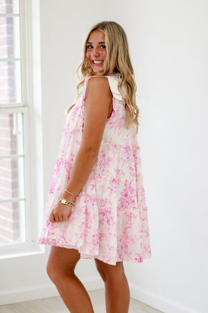 Whimsical Pink Floral Dress