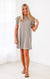 Day at the Lake Ribbed Dress in Charcoal