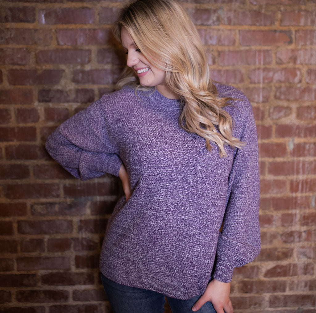 Winter Wishes Sweater- Purple