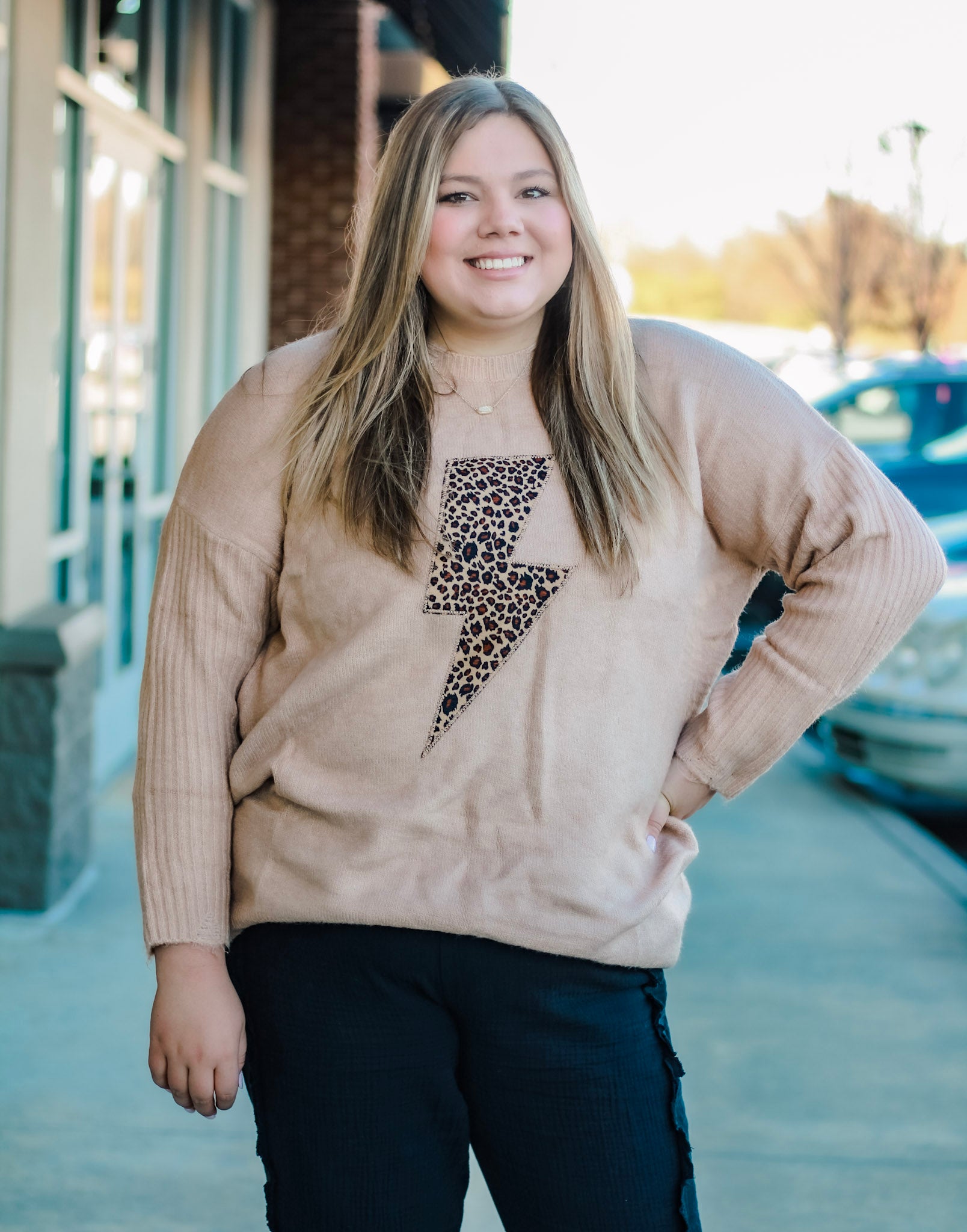 Lightning Queen Sweater in Khaki