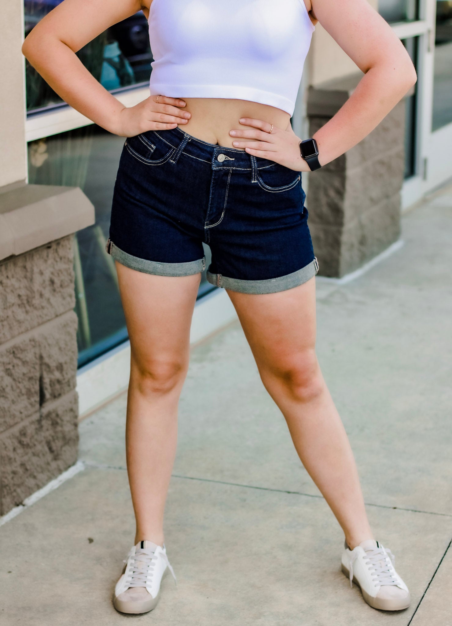 Staying Classy Judy Blue Cuffed Hem Shorts