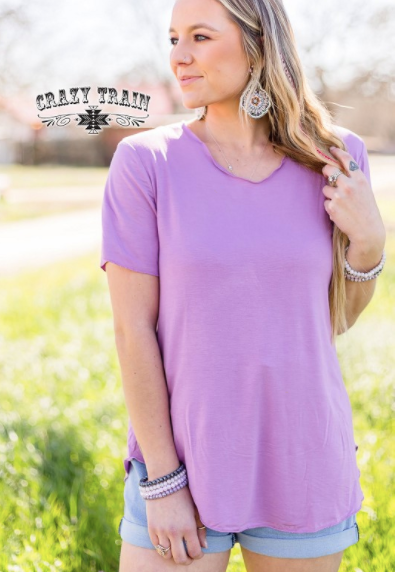 Butter Basic Top in Lavender